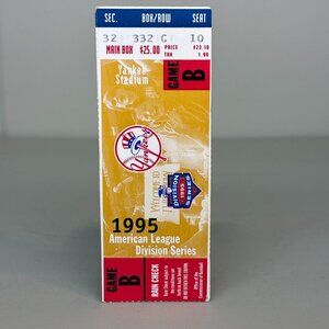1995 ALDS GAME 2 MARIANO RIVERA PLAYOFF DEBUT WIN YANKEES MARINERS TICKET STUB